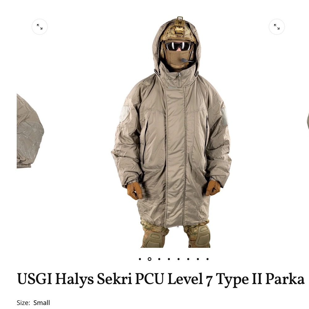 USGI HALYS SEKRI PCU LEVEL 7 TYPE 2 PARKA IN GRE